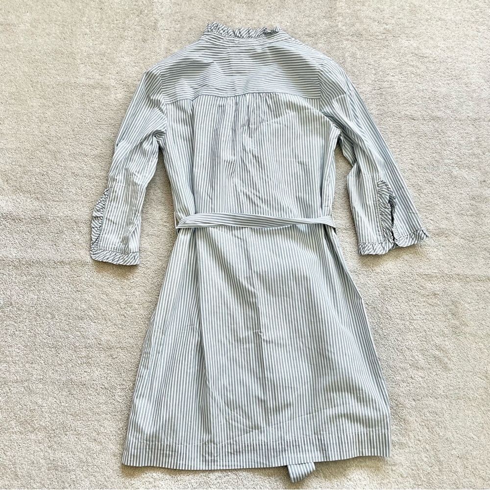 LILLY PULITZER Blue Conductor Stripe Brinkley Shirt Dress Size 6 Preppy - Picture 2 of 10